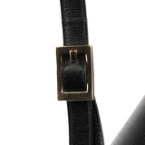 001 3824 Jackie Schultertasche aus schwarzem Leder