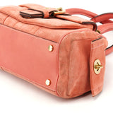 8A23 Soho bowlingtaske i laksefarvet ruskind