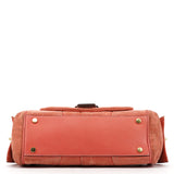 8A23 Soho bowlingtaske i laksefarvet ruskind