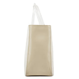 1998 Bolso tote Spazzolato marfil con asas de plexiglás