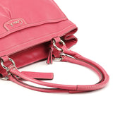 F19728 Sac cabas Penelope en cuir rose