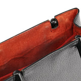 002 1061 Bamboo tote i sort læder