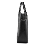 002 1061 Bamboo tote i sort læder