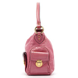 Multi-Pocket Blake skuldertaske i rosa læder