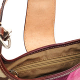 7053 Borsa hobo Soho in camoscio rosa e beige