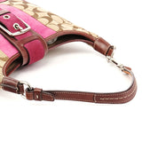 7053 Borsa hobo Soho in camoscio rosa e beige