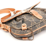 Grey Triomphe Canvas Crossbody Bag