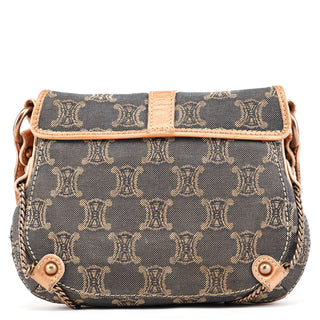 Grey Triomphe Canvas Crossbody Bag