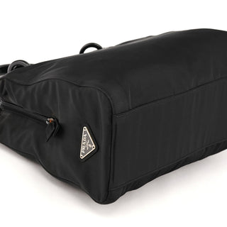 Black Nylon Plexiglass Handle Tote Bag