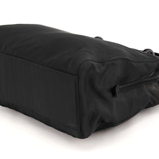 Black Nylon Plexiglass Handle Tote Bag