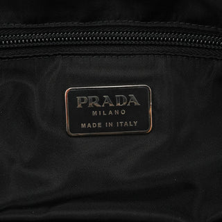 Black Nylon Plexiglass Handle Tote Bag