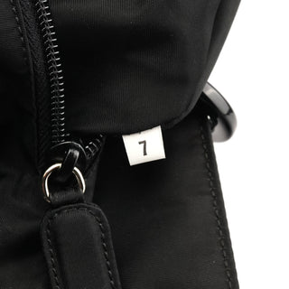 Black Nylon Plexiglass Handle Tote Bag