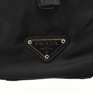 Black Nylon Plexiglass Handle Tote Bag