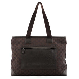 180449 Brown GG Nylon Tote Bag