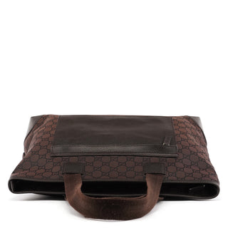 180449 Brown GG Nylon Tote Bag
