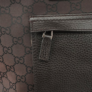 180449 Brown GG Nylon Tote Bag
