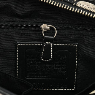 6928 Grey Black Signature Tote Bag