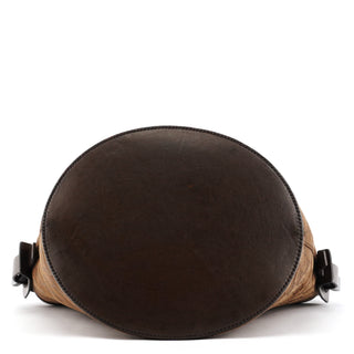 106240 Brown GG Canvas Bucket Shoulder Bag