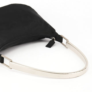 B8448 Black Tessuto Metallo Hobo Shoulder Bag