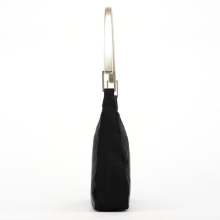 B8448 Black Tessuto Metallo Hobo Shoulder Bag