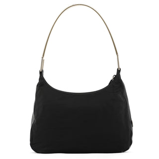 B8448 Black Tessuto Metallo Hobo Shoulder Bag