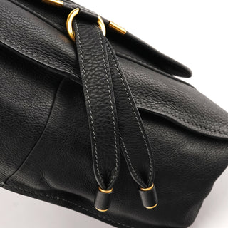 Black Leather Marcie 2-Way Bag
