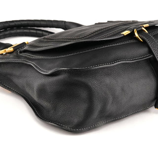 Black Leather Marcie 2-Way Bag