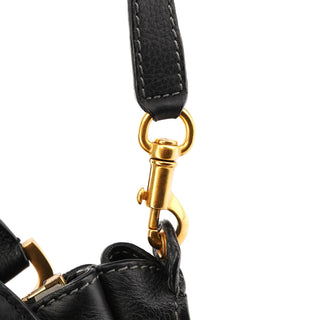 Black Leather Marcie 2-Way Bag