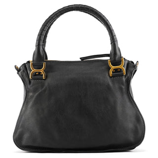 Black Leather Marcie 2-Way Bag