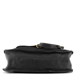 Black Leather Marcie 2-Way Bag