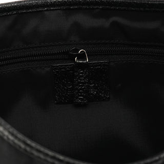 001 3735 Black Nylon Jackie Shoulder Bag