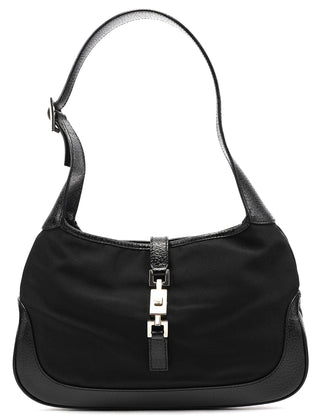 001 3735 Black Nylon Jackie Shoulder Bag