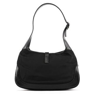 001 3735 Black Nylon Jackie Shoulder Bag