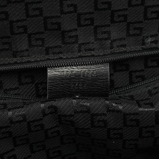 002 1122 Black Leather Tote Bag