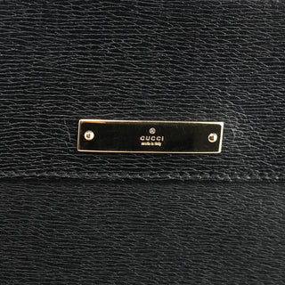 002 1122 Black Leather Tote Bag