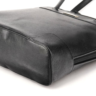 002 1122 Black Leather Tote Bag