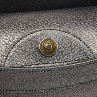 Anthracite Leather Diana Bamboo Tote Bag