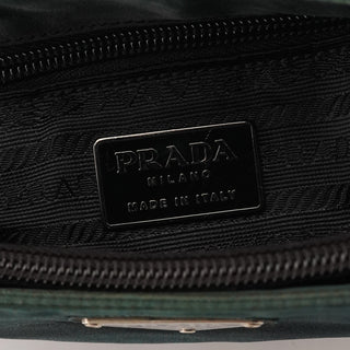 B7514 Green Tessuto Grafite Metal Handle Mini Bag