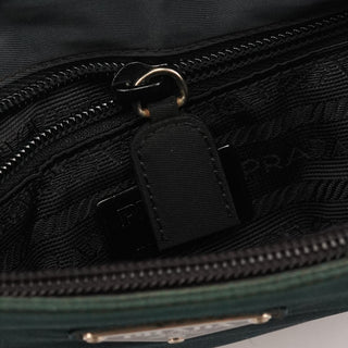 B7514 Green Tessuto Grafite Metal Handle Mini Bag