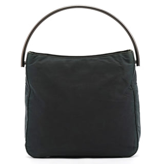 B7514 Green Tessuto Grafite Metal Handle Mini Bag