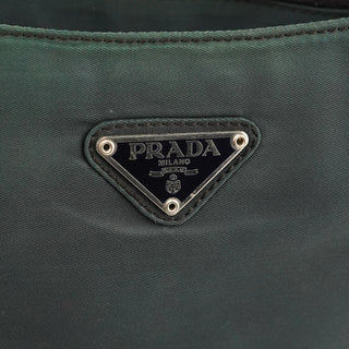 B7514 Green Tessuto Grafite Metal Handle Mini Bag
