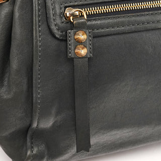 Grey Leather Elsie 2-Way Bag
