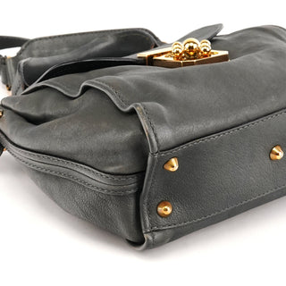 Grey Leather Elsie 2-Way Bag