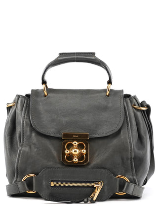 Grey Leather Elsie 2-Way Bag