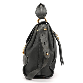 Grey Leather Elsie 2-Way Bag