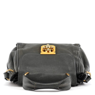 Grey Leather Elsie 2-Way Bag