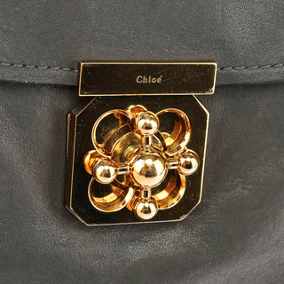Grey Leather Elsie 2-Way Bag