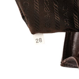 1996 Brown Leather Madras Swing Shoulder Bag