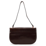 1996 Brown Leather Madras Swing Shoulder Bag