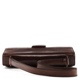 1996 Brown Leather Madras Swing Shoulder Bag